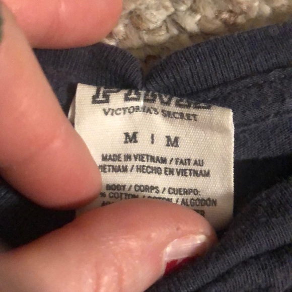 SOLD- PINk L/S gray shirt with leopard sequin GUC - Picture 3 of 5